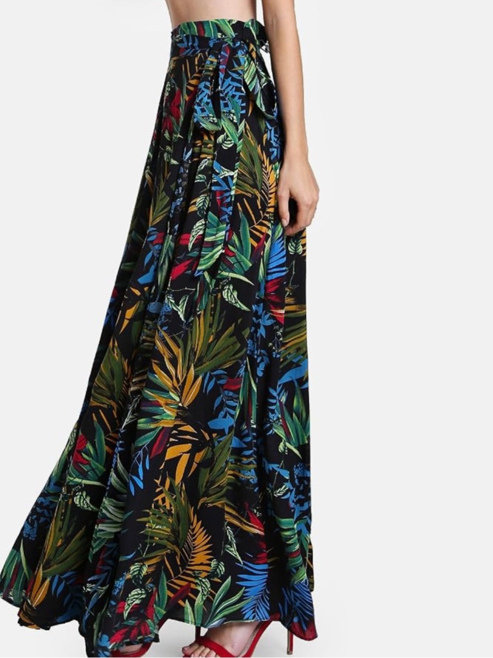50%offw❤️Rachel Zoe Tropical Leaf Palm Print Maxi Skirt. S, 59
